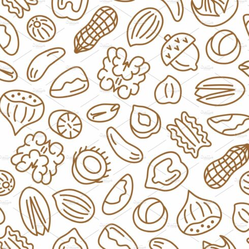 Nut seamless pattern cover image.