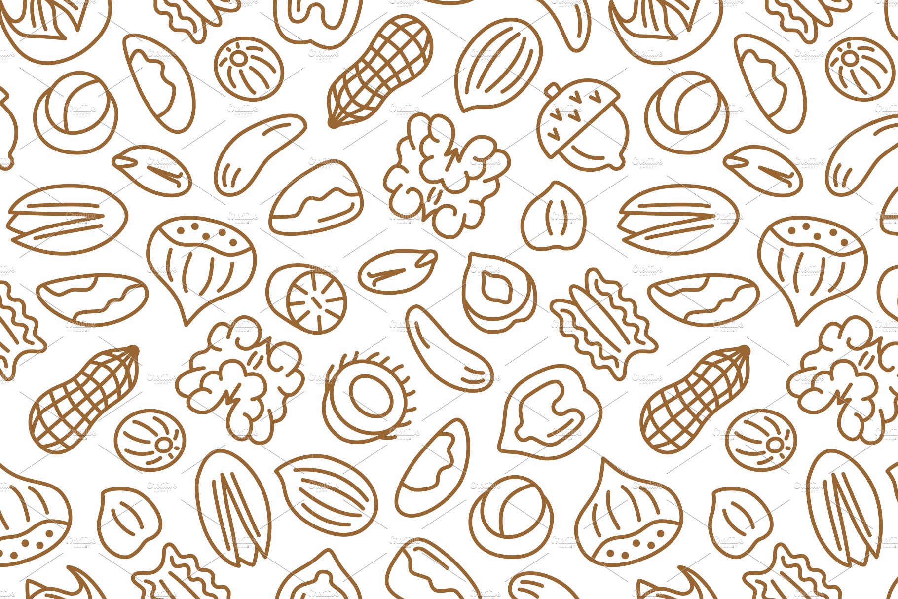 Nut seamless pattern cover image.