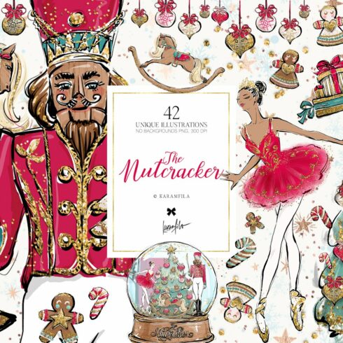 Nutcracker Christmas Clipart cover image.