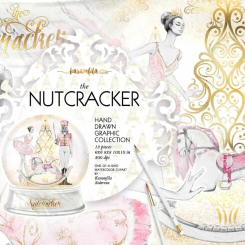 Nutcracker Christmas Clipart cover image.