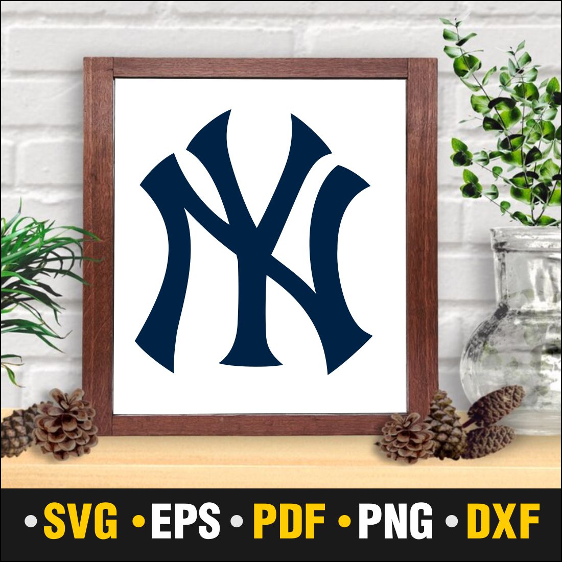 New York Yankees Svg, NY Svg Vector Cut file Cricut, Silhouette, Pdf Png, Dxf, Decal, Sticker, Stencil, Vinyl preview image.