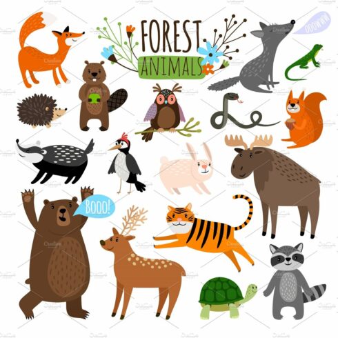 Forest animals set cover image.