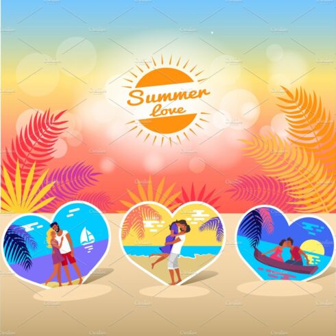 Summer Love Time Banner with Photos of Couple cover image.