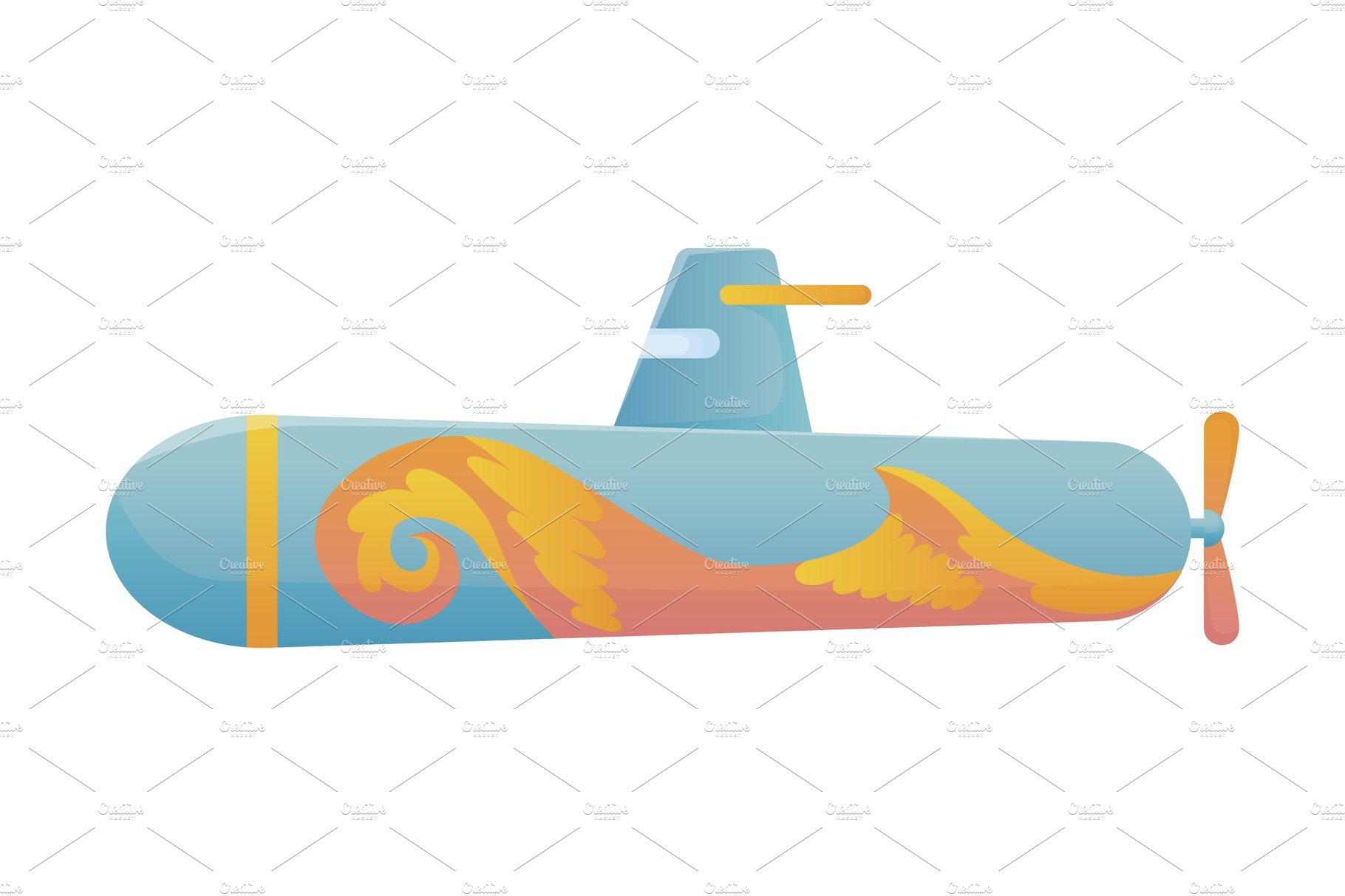 Yellow and blue submarine undersea cover image.