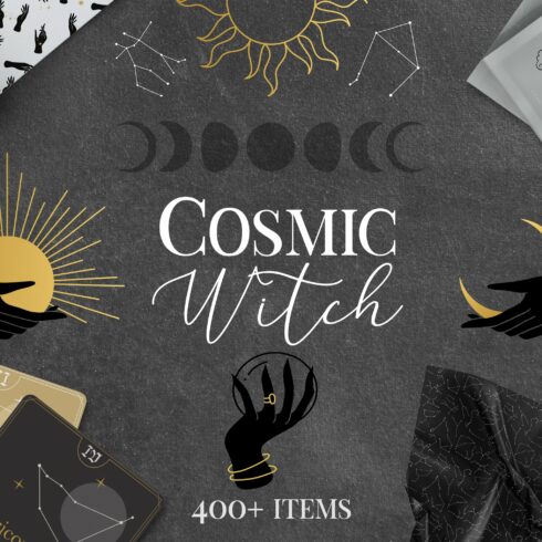 Mystical Celestial set. Cosmic Witch cover image.