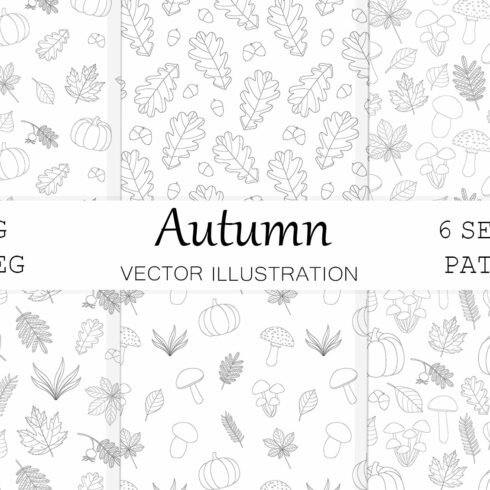 Autumn graphics pattern. Leaves SVG cover image.
