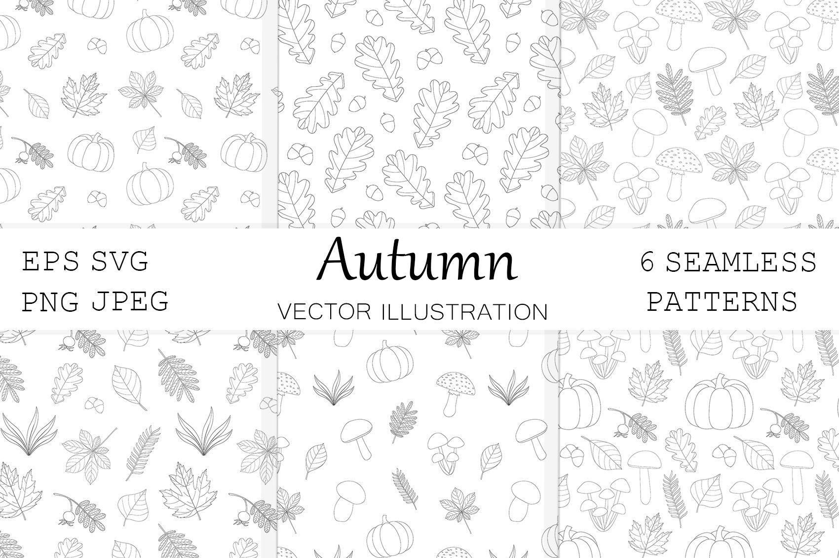Autumn graphics pattern. Leaves SVG cover image.
