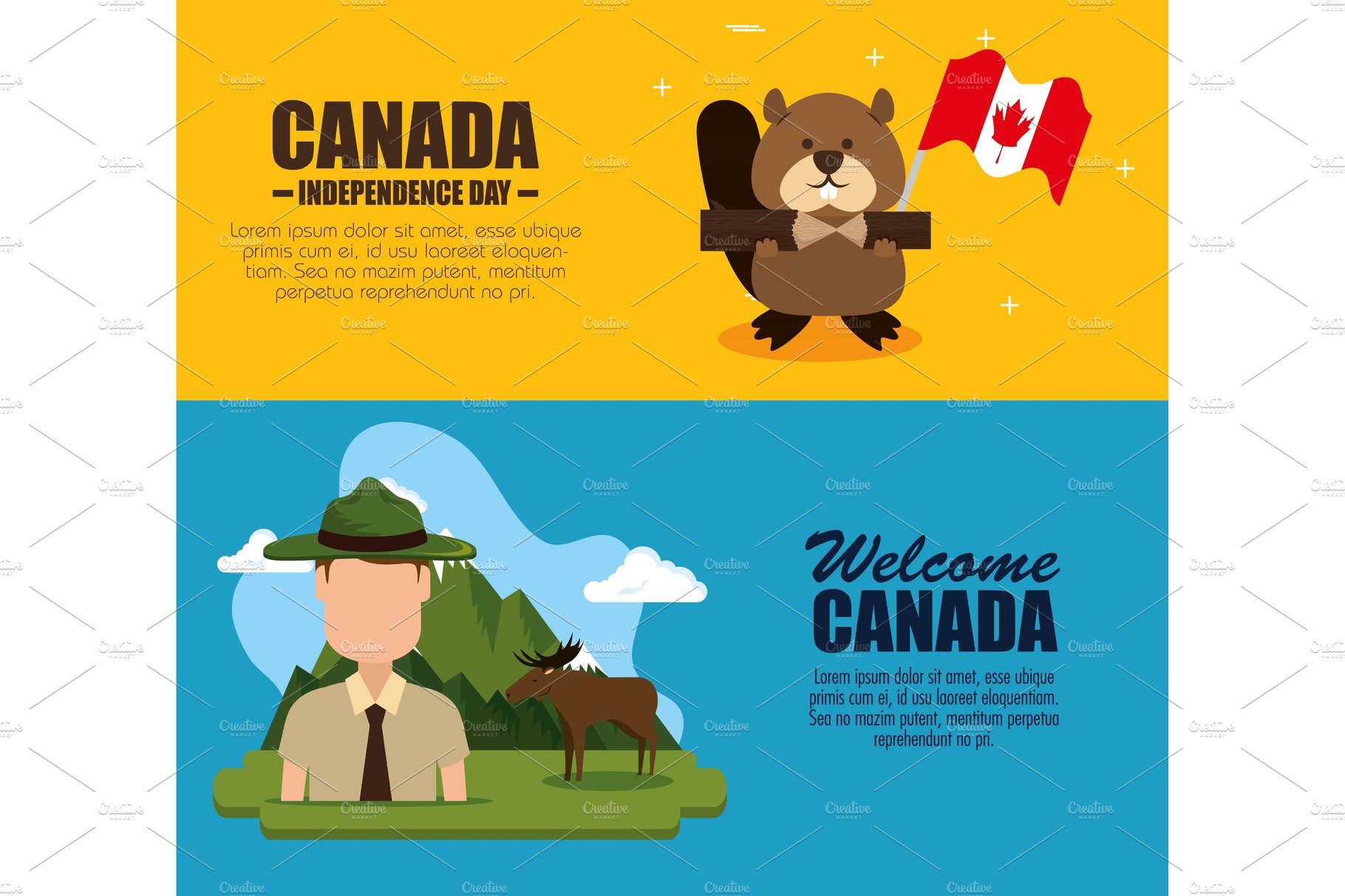 canadian culture set icons cover image.