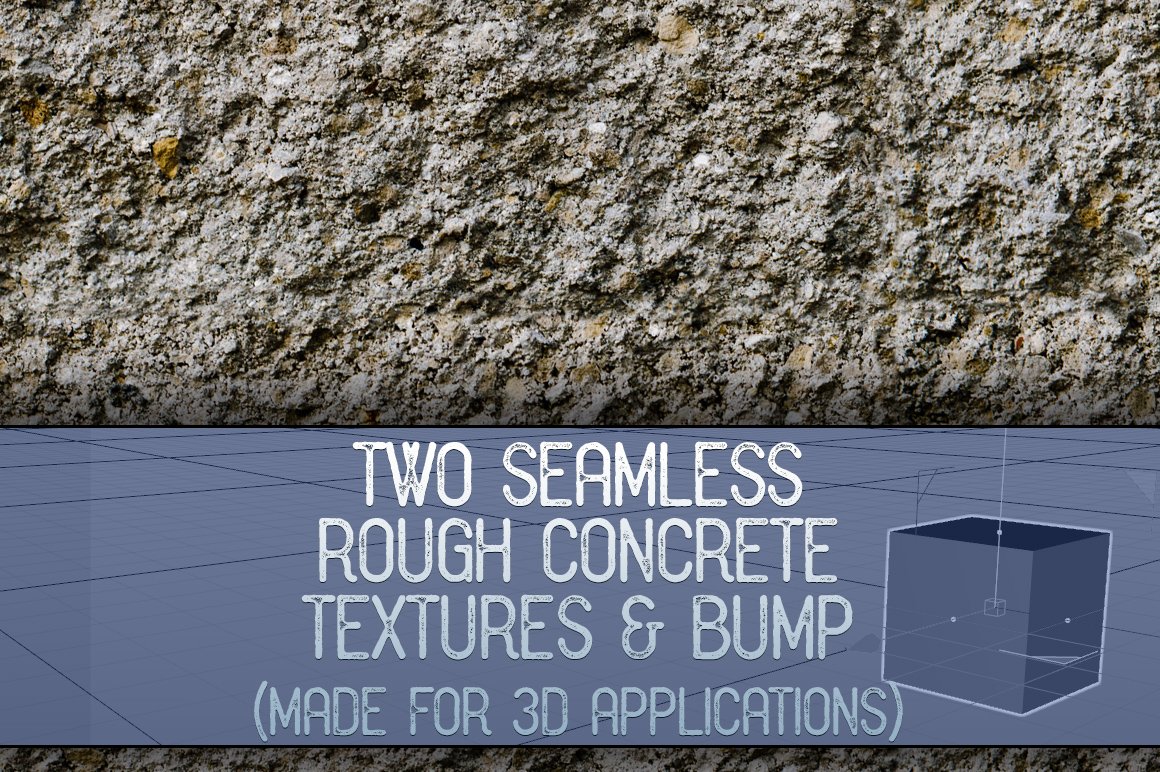 Two Seamless Rough Concrete Textures preview image.