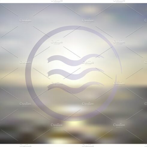 Ocean sunset. Background. Vector cover image.