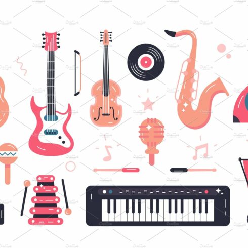 Set of musical instruments cover image.