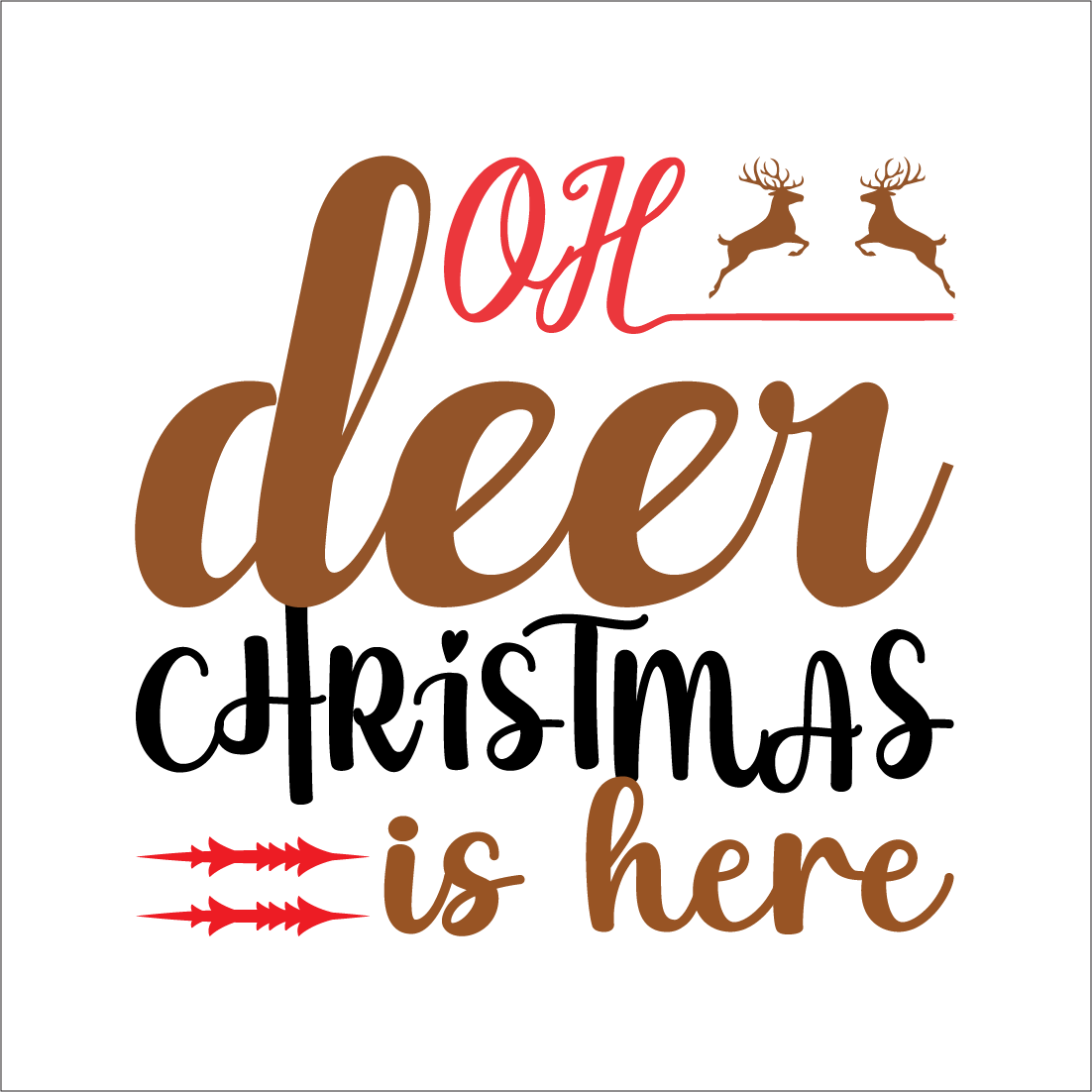 oh deer christmas is here preview image.