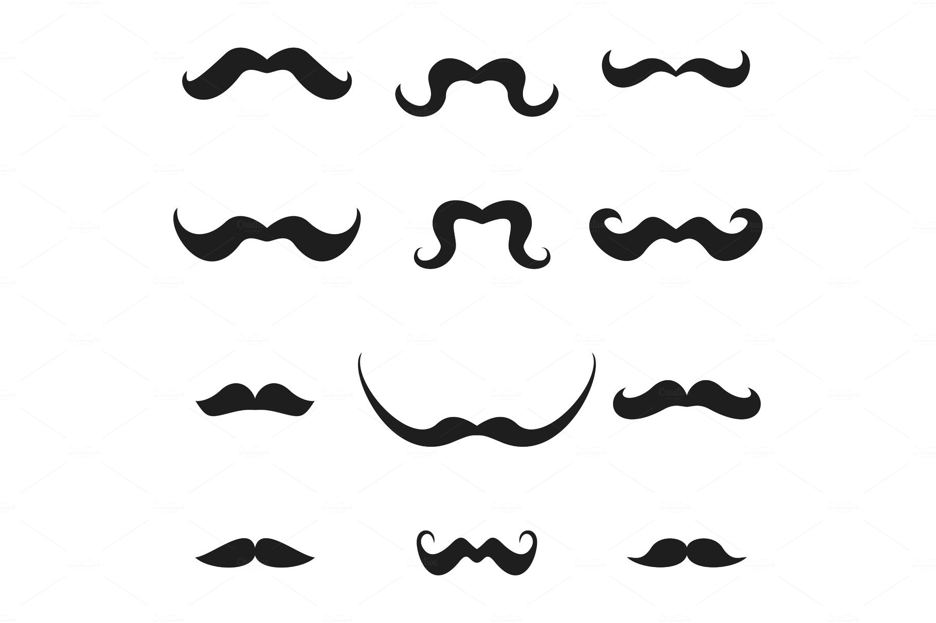 set of mustache cover image.
