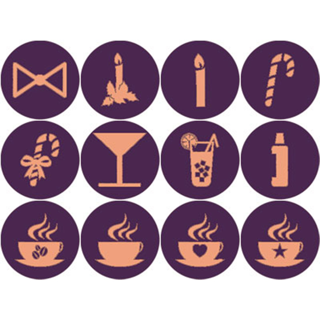 ORANGE AND PURPLE DRINK ROUND ICONS cover image.