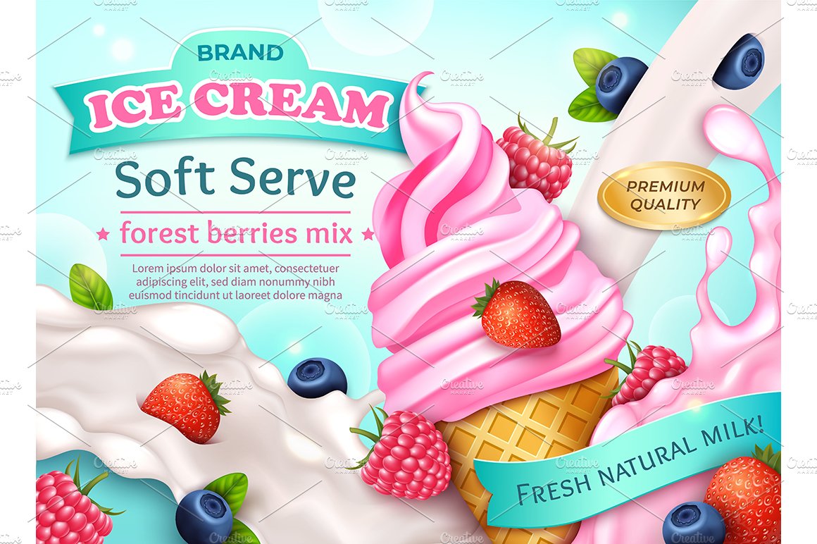 Forest Berries Mix Icecream Ads cover image.
