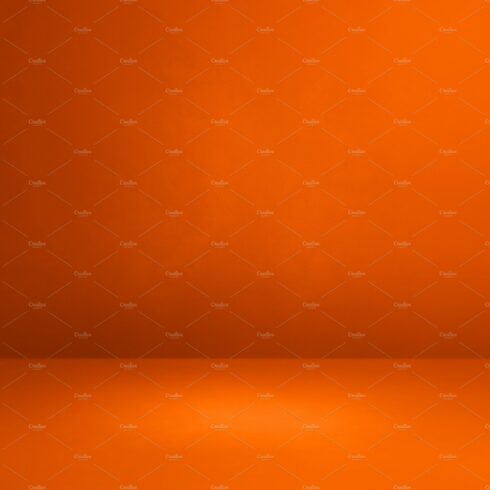 Empty orange concrete interior background cover image.