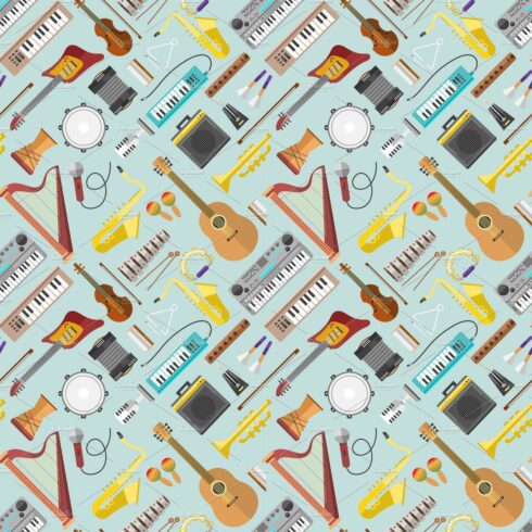 Music pattern vector. cover image.