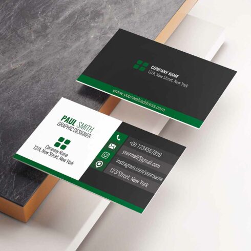 Modern Corporate Business Card Template cover image.