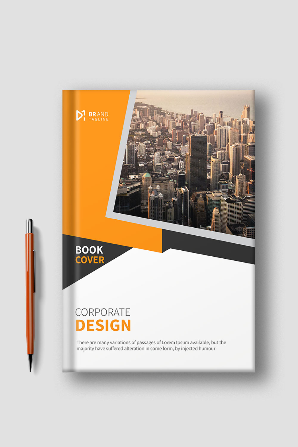 Modern company annual report business template pinterest preview image.