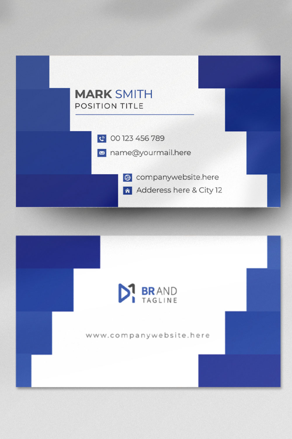 Creative and elegant company business card template pinterest preview image.