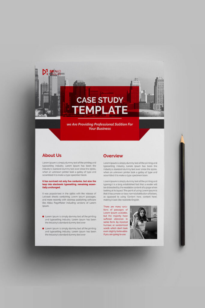 Professional case study template design - MasterBundles