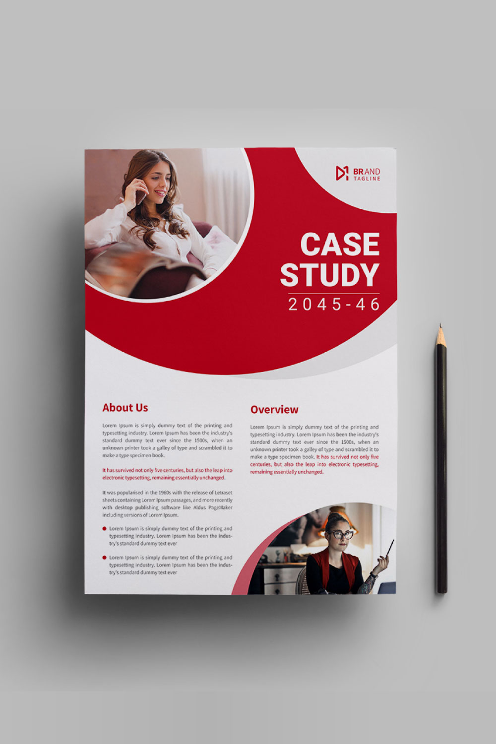 Case study flyer template design pinterest preview image.