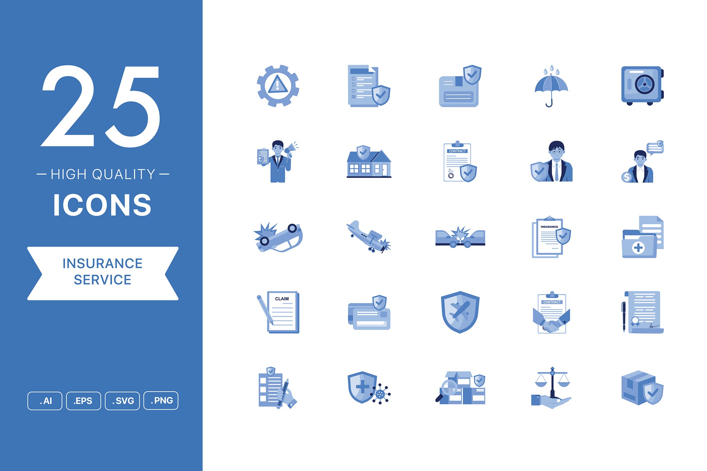 Insurance Services Icon Set preview image.