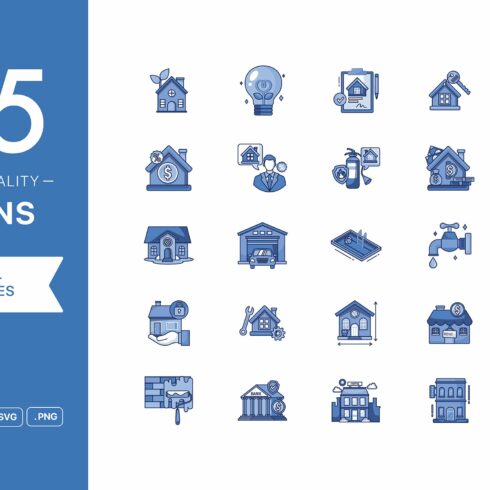 Real Estates Icon Set cover image.