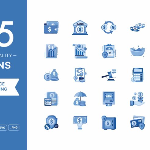 Finance Icon Set cover image.