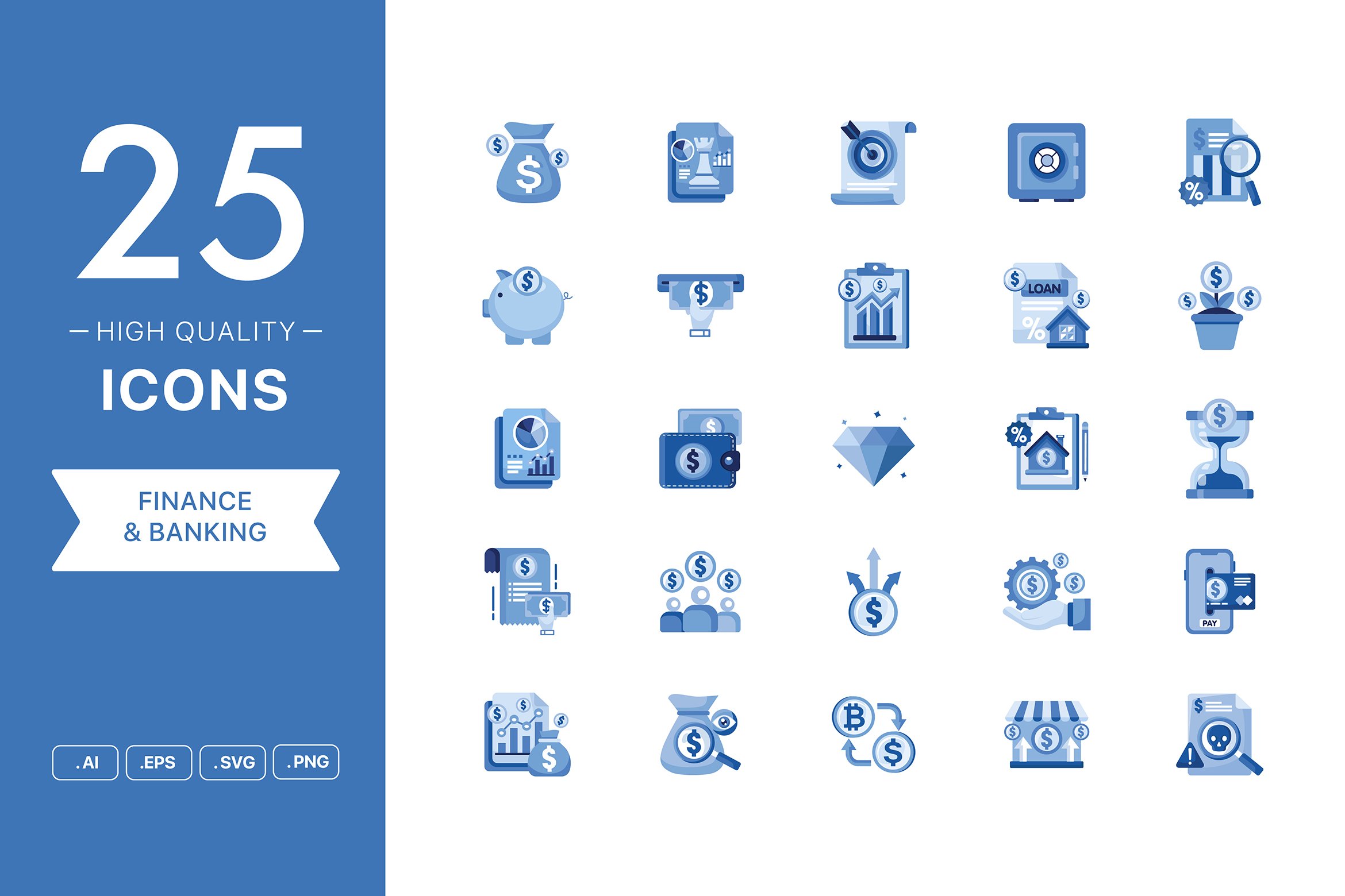 Finance Icon Set preview image.