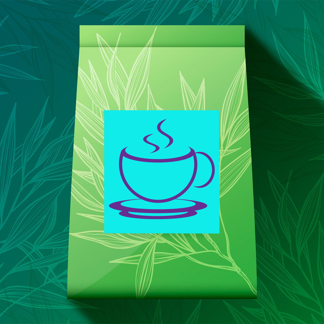 tea logo, coffee logo preview image.