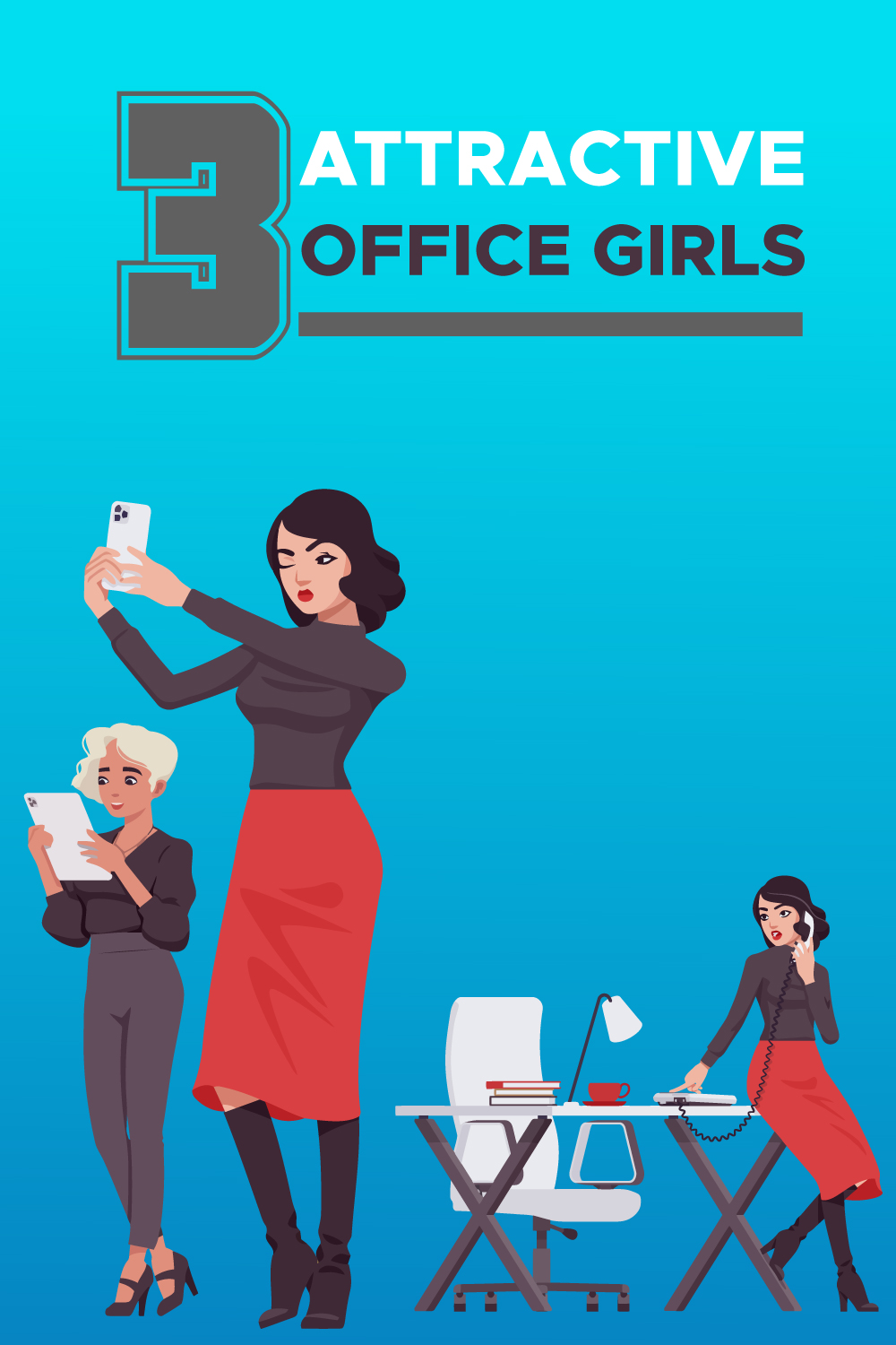 3 attractive office girls pinterest preview image.