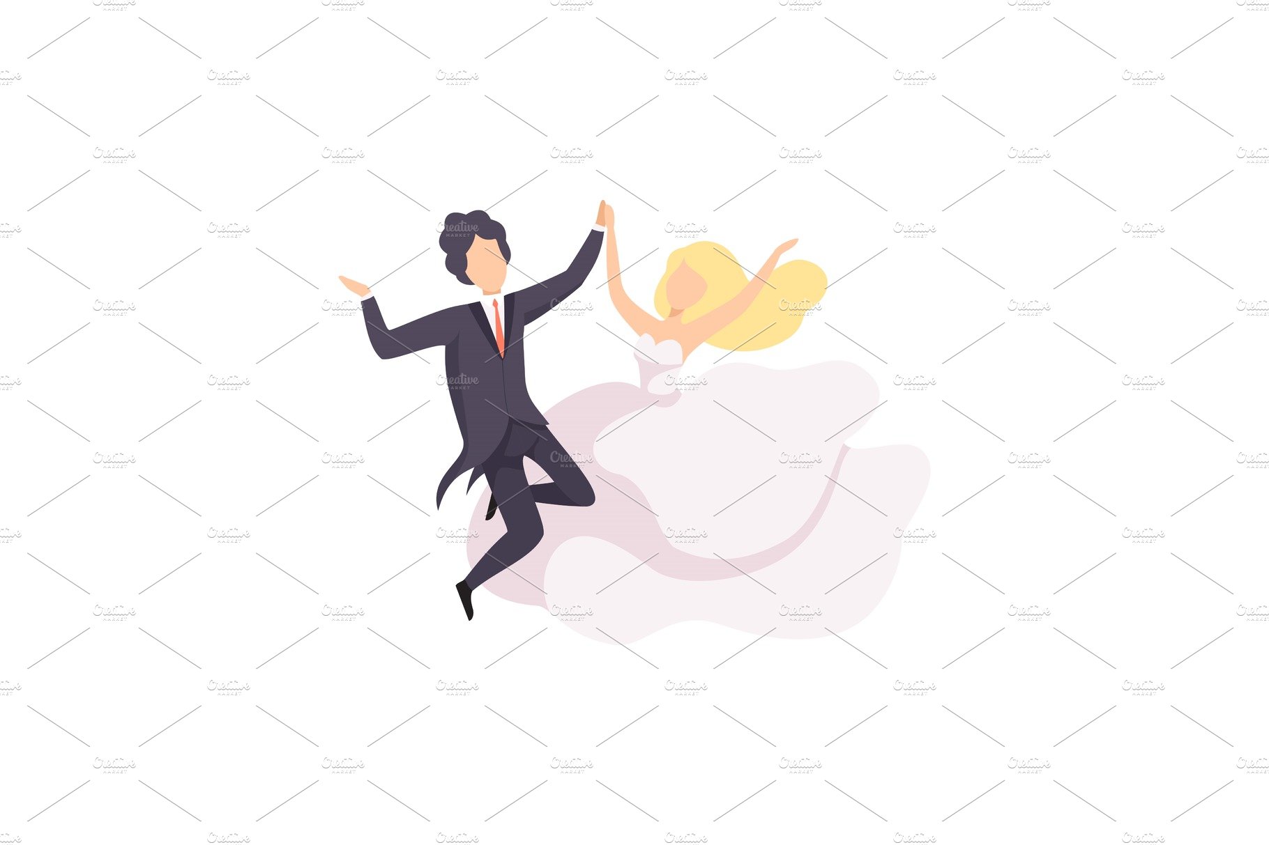 Bride and groom dancing, couple of cover image.