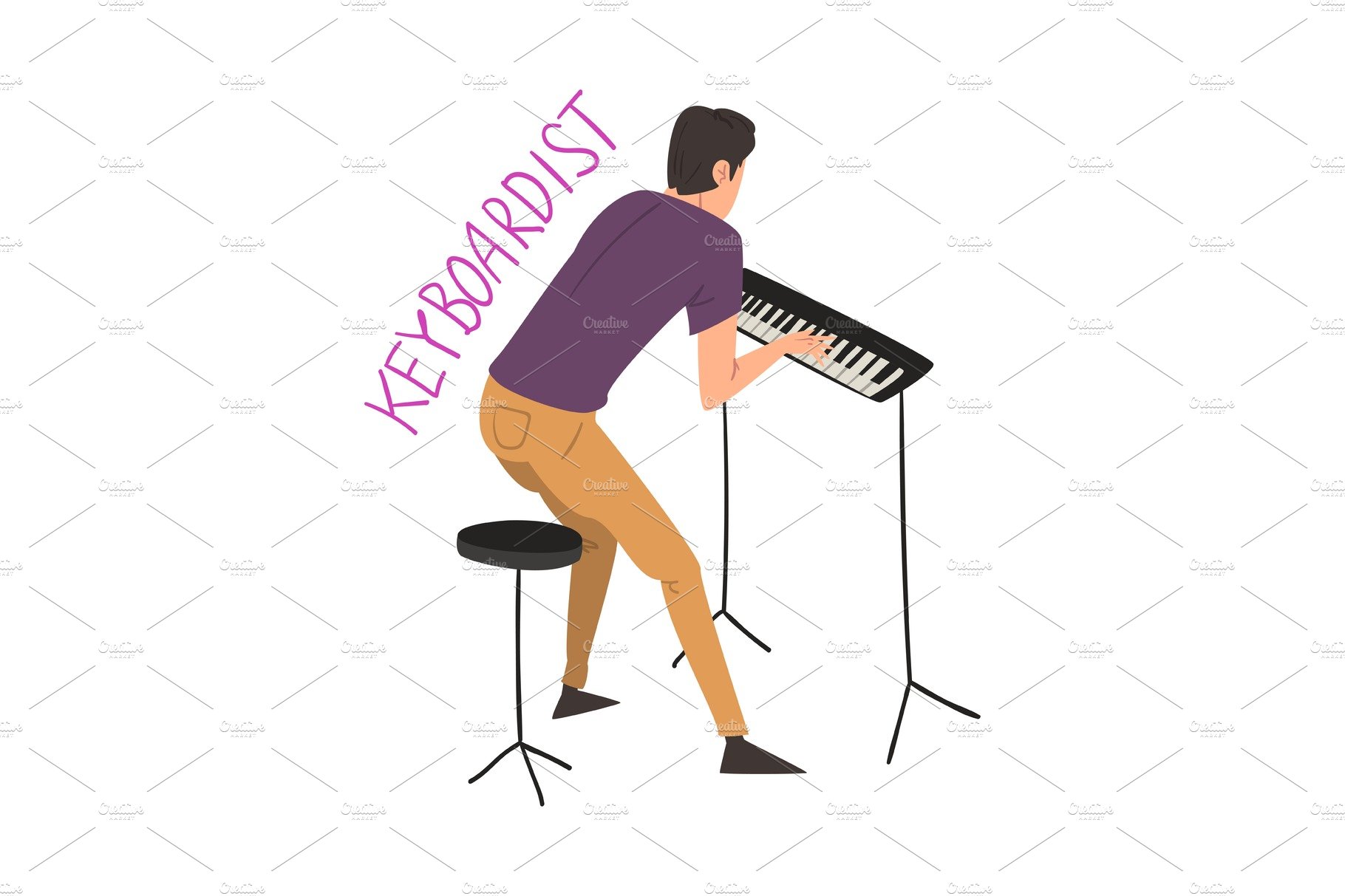 Male Keyboardist Playing Music cover image.