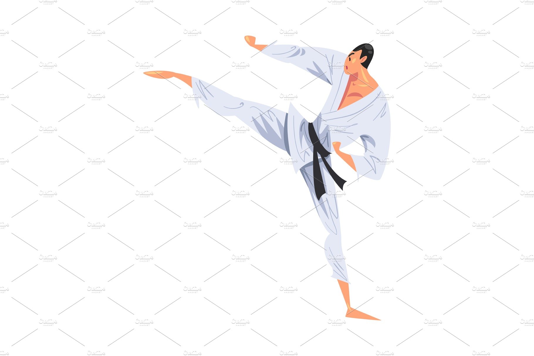 Man Karateka Doing Side Leg Kick cover image.