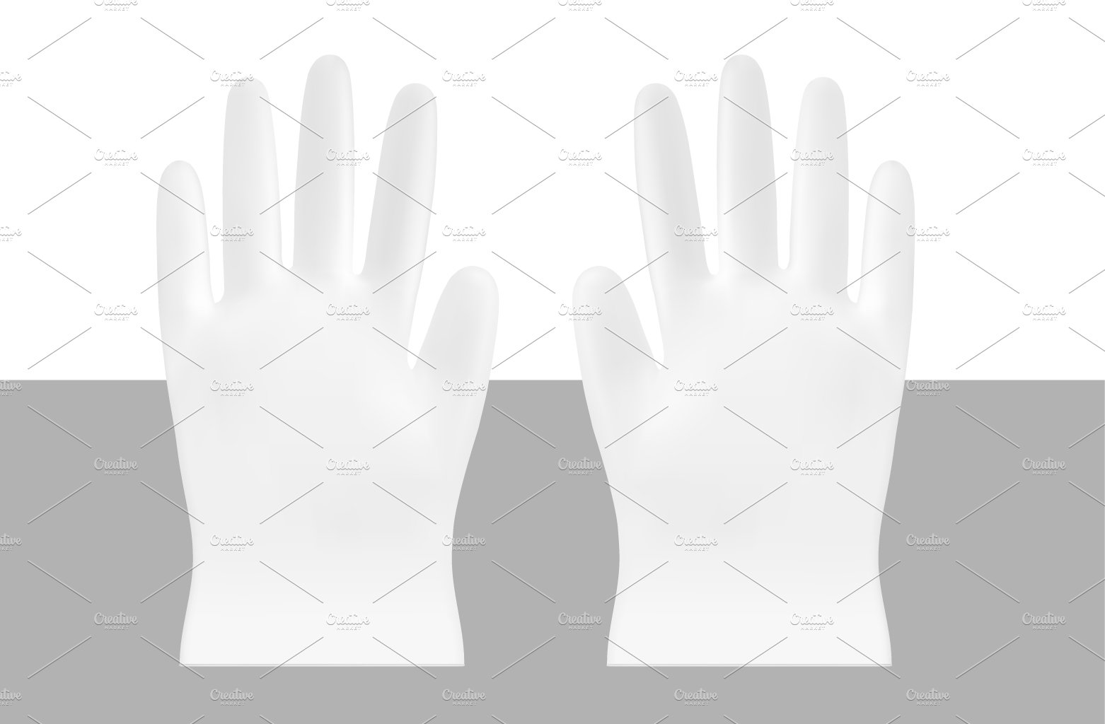 White disposable nitrile gloves preview image.