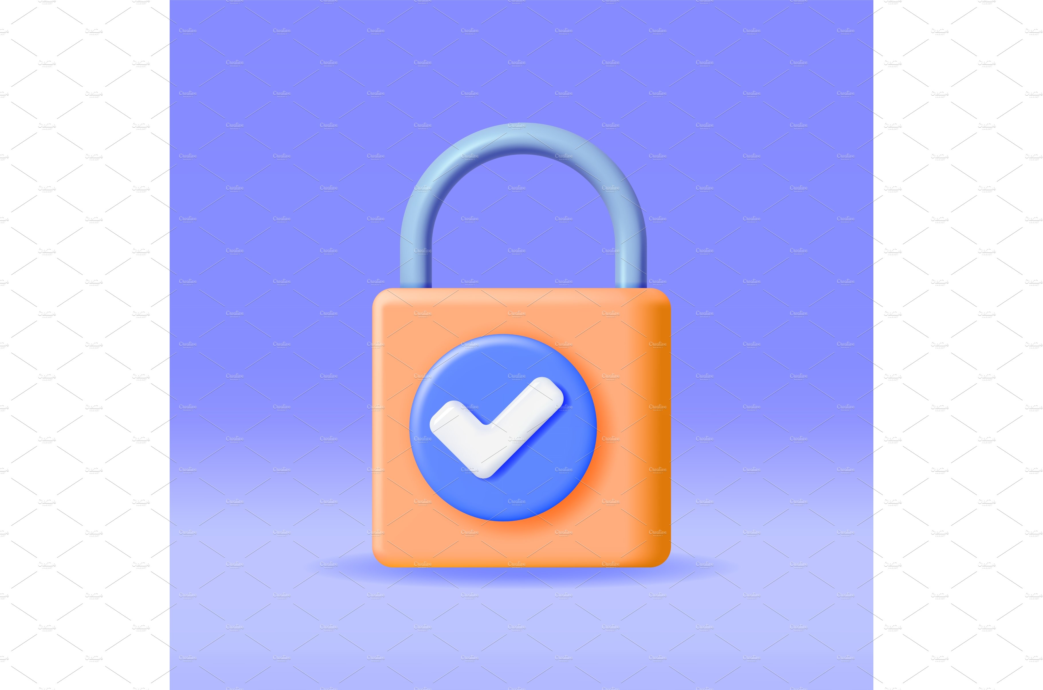 3D Padlock with Approved Checkmark cover image.