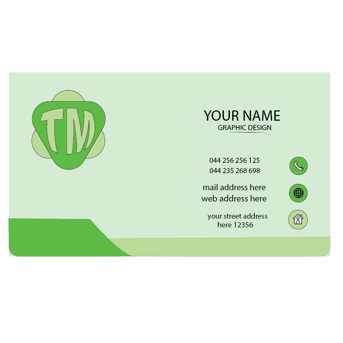 Business card template preview image.