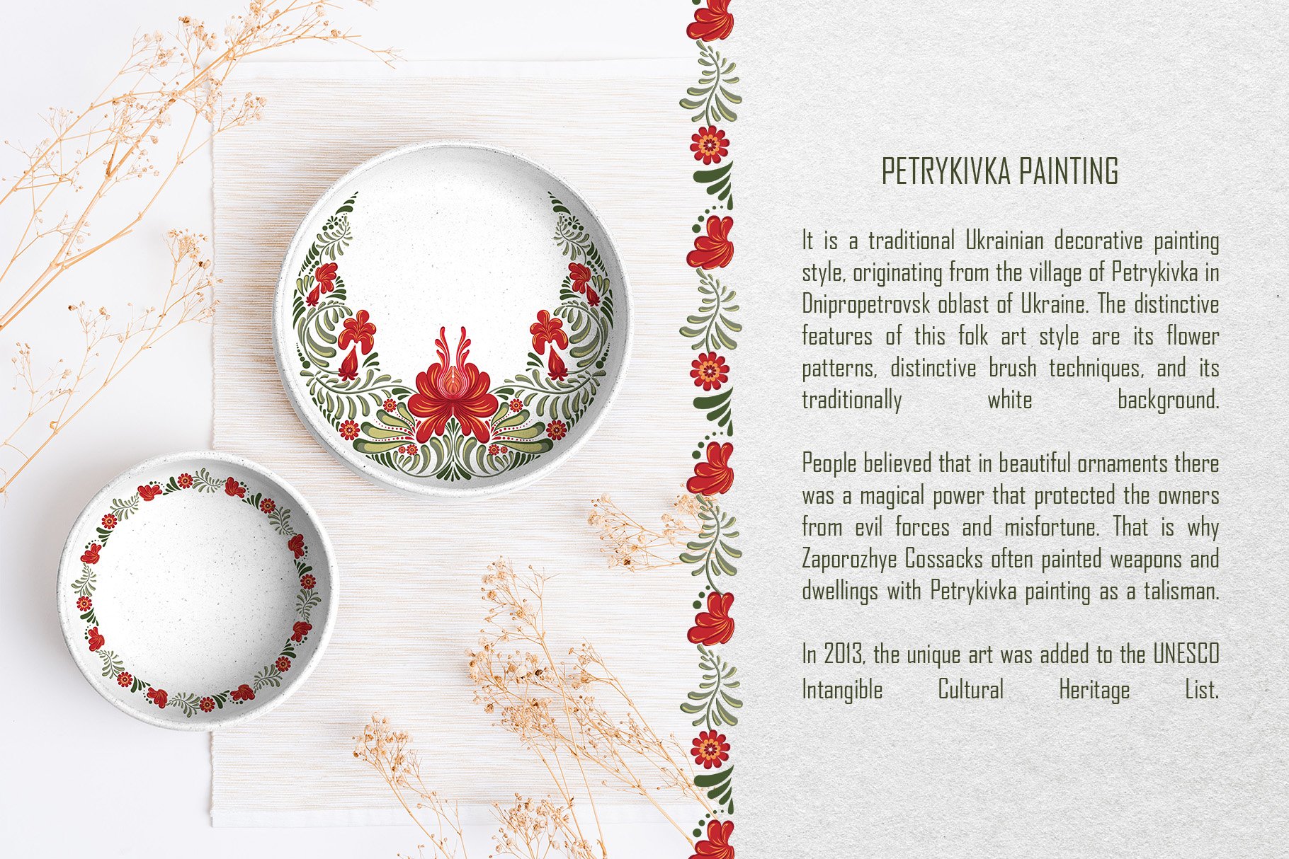 PETRYKIVKA - Ukranian folk art preview image.