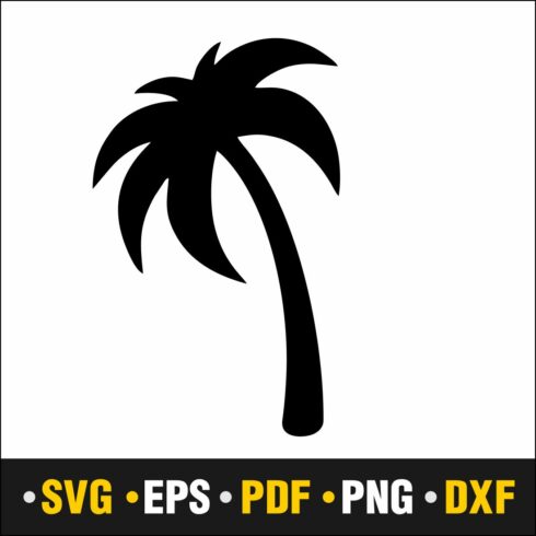 Palm Tree Svg, Palm Tree Frame Svg Vector Cut file Cricut, Silhouette, Pdf Png, Dxf, Decal, Sticker, Stencil, Vinyl cover image.
