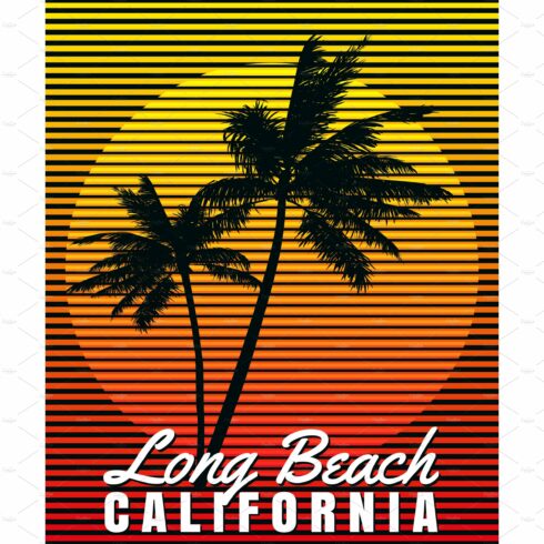 California Long Beach sunset print t cover image.