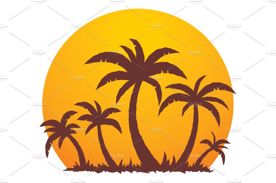 Palm Trees And Summer Sunset cover image.