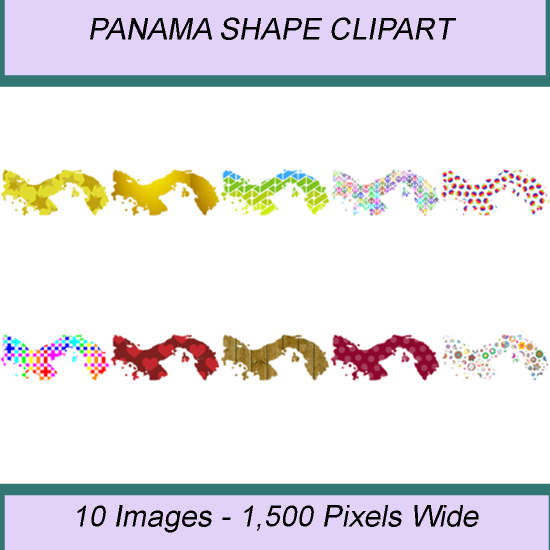 PANAMA SHAPE CLIPART ICONS cover image.
