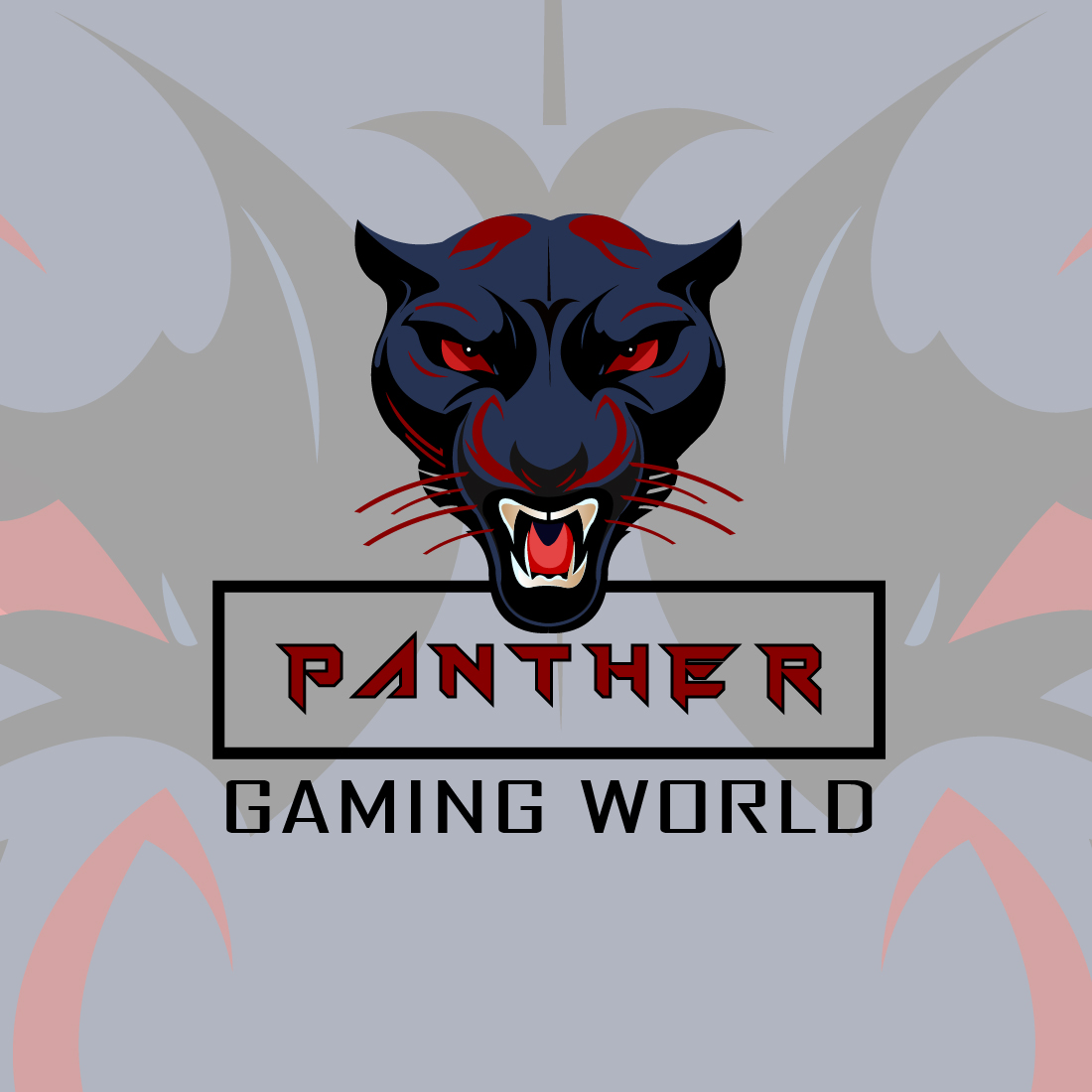 Black panther mascot logo preview image.