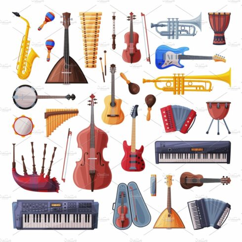 Musical Instruments Set, Cello cover image.