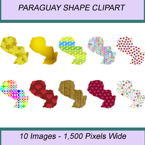 PARAGUAY SHAPE CLIPART ICONS cover image.