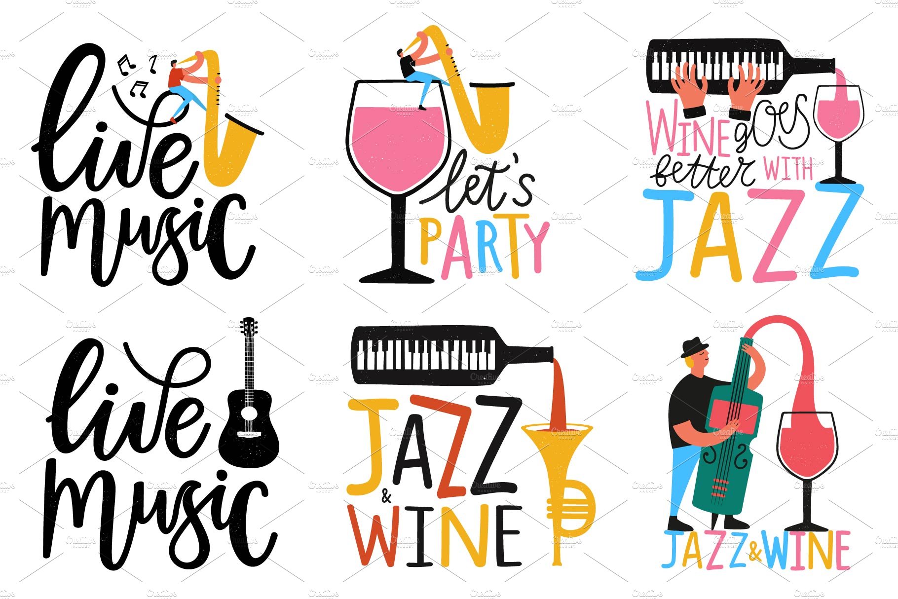 Music, party and wine collection preview image.