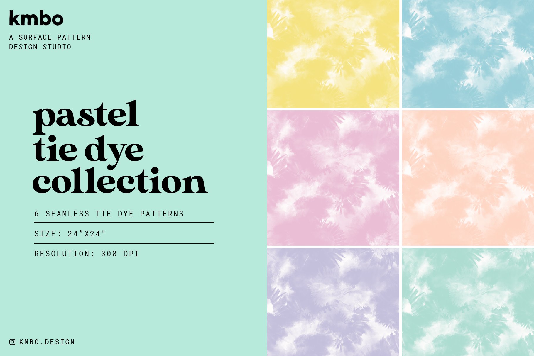 Pastel Tie Dye Pattern Collection cover image.