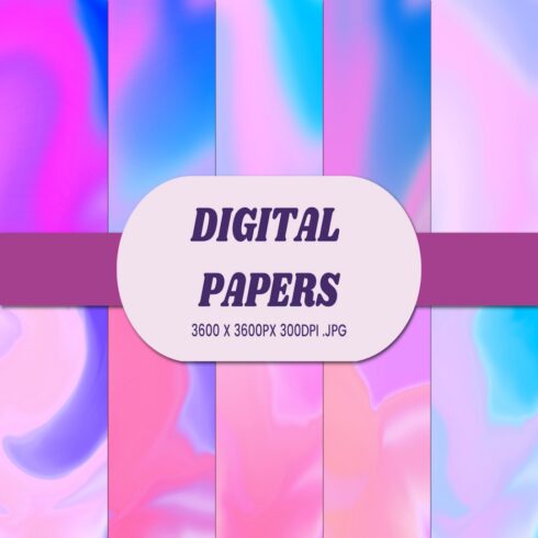 Pastel Liquid 1 Digital Paper Background cover image.