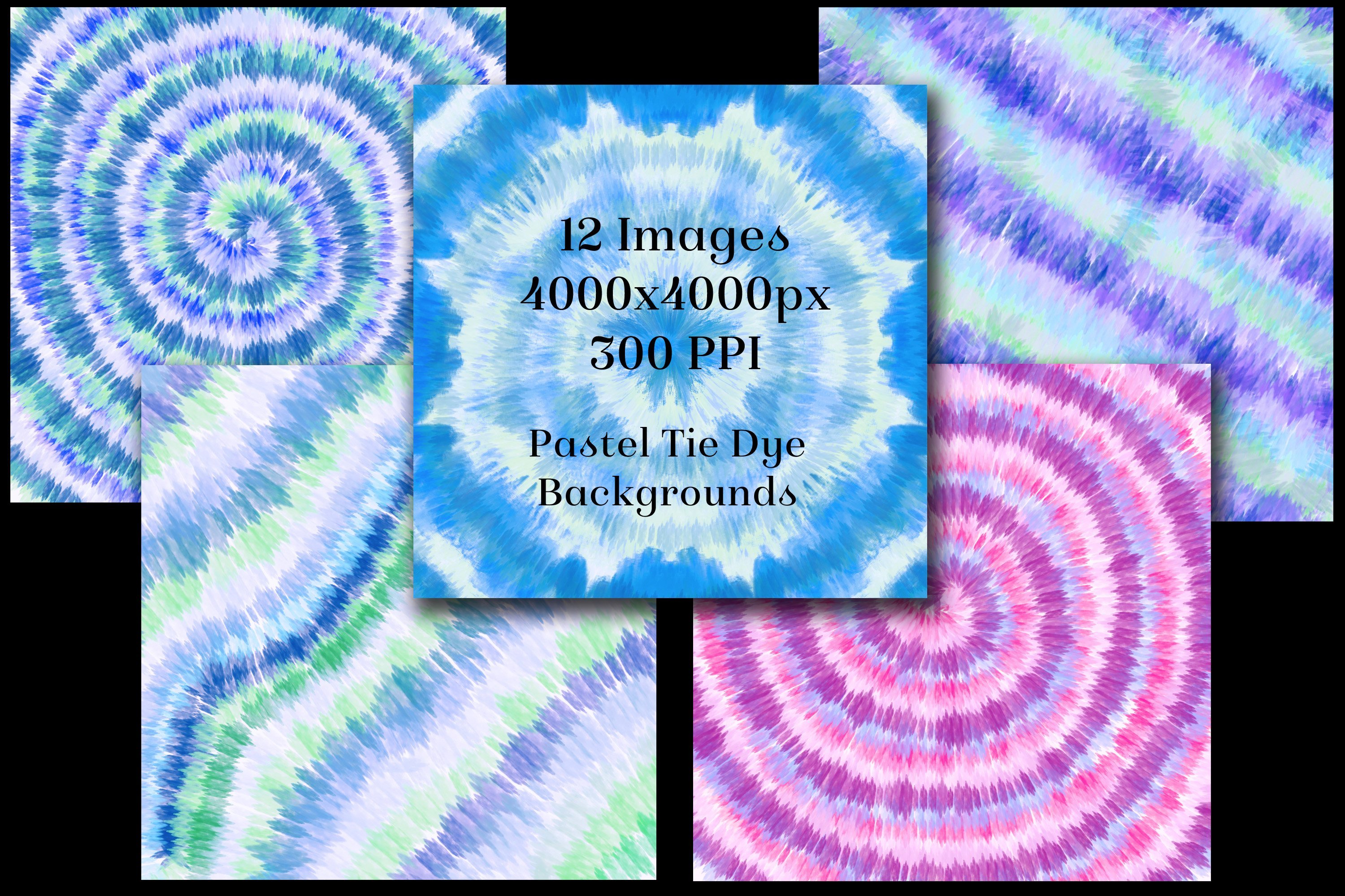 Pastel Tie Dye Backgrounds preview image.